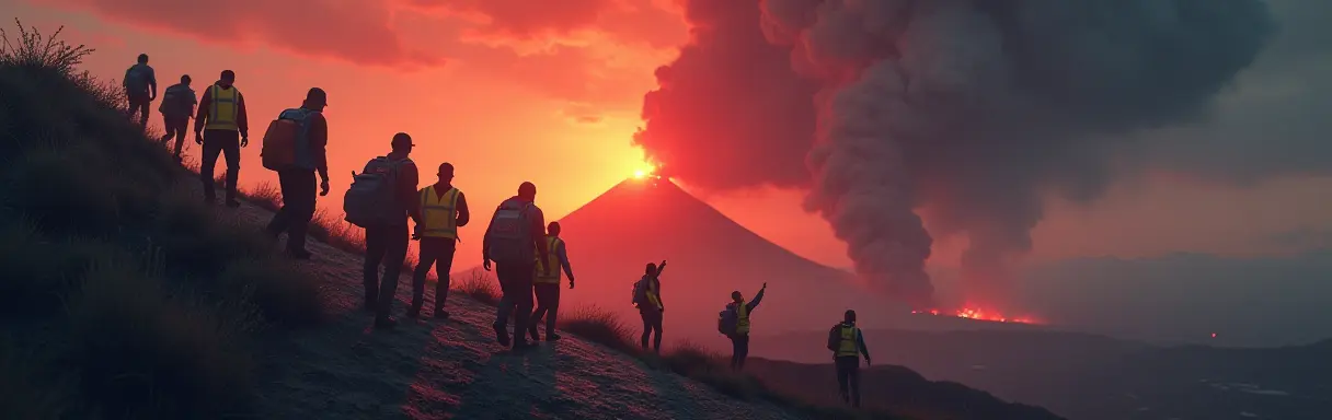 Правила поведения при извержении вулкана