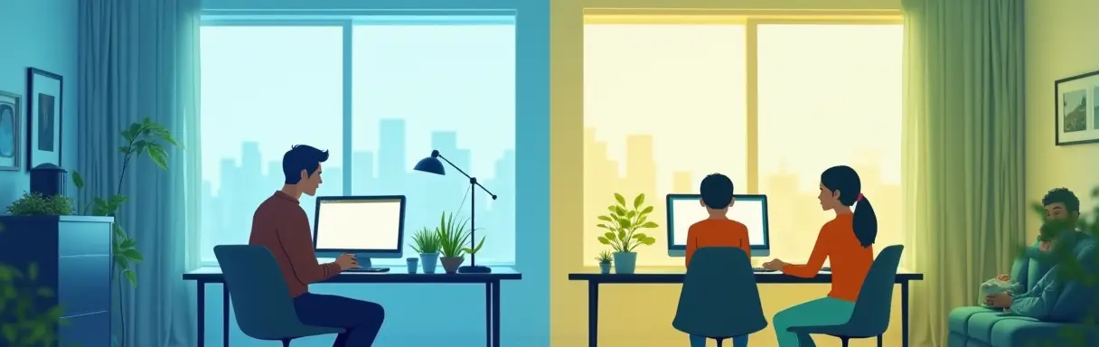 Распределение времени между работой и семьей