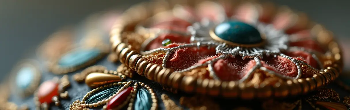 Создание украшений в технике ковровой вышивки