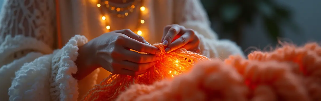 Вязание в технике вязания из пряжи с эффектом