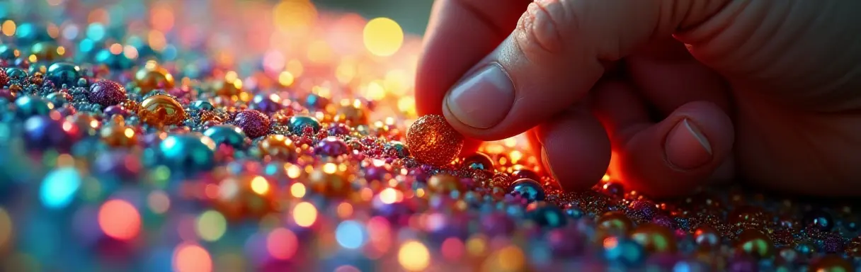 Вязание в технике вязания с бусинами