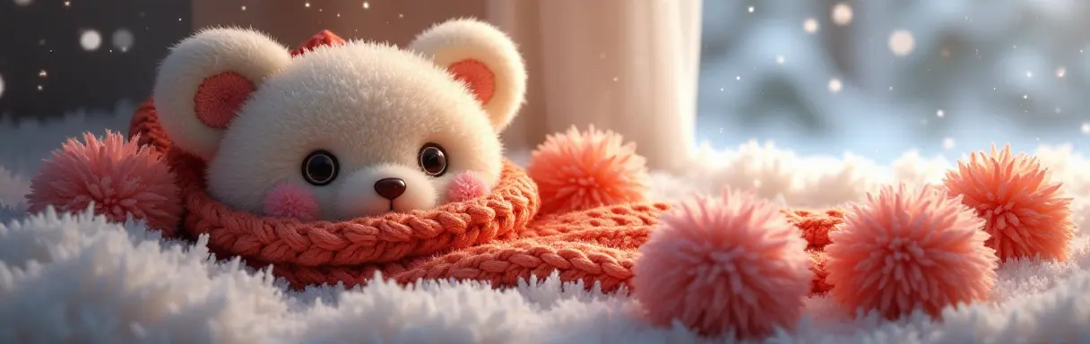 Вязание в технике вязания с помпонами