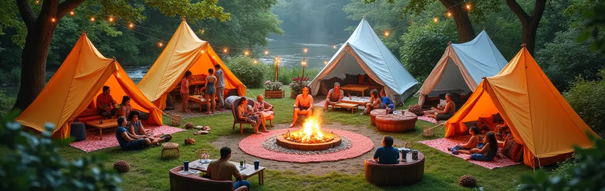 День рождения на природе с палатками