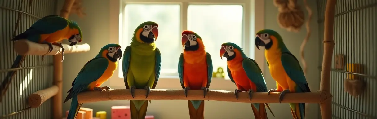 Уход за птицами: клетка, питание, общение