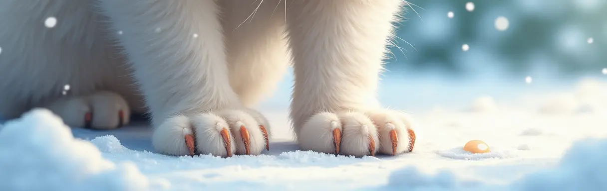 Уход за лапами кошки: осмотр, трещины, зимняя защита