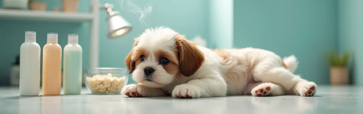 Уход за шерстью собаки с кожными проблемами